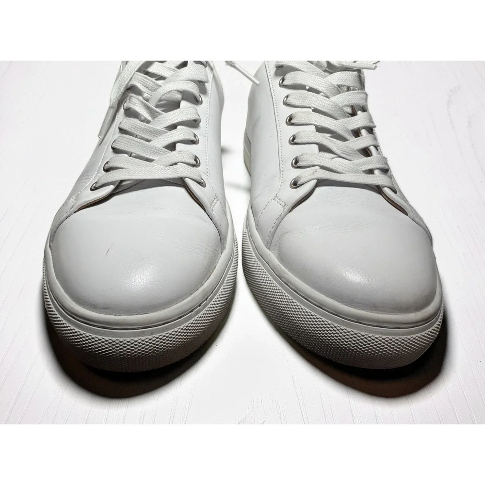 Thursday Everyday Shoes Men's Size 12 White Leather Low Top Casual Sneaker LK NW